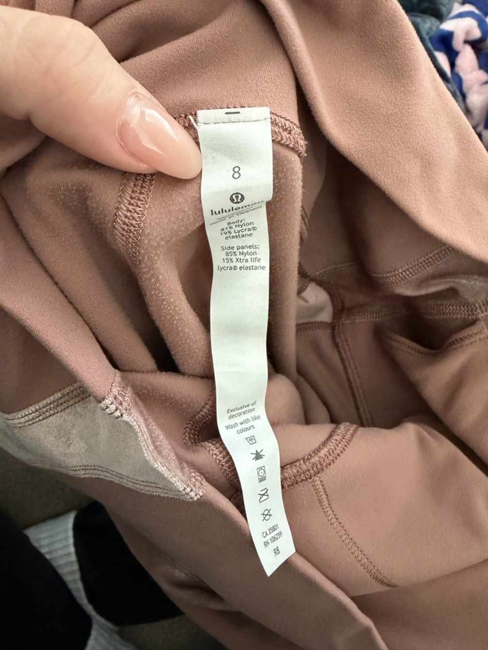 lululemon align high rise velvet striped leggings | size 8 - Picture 3 of 3